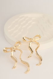 Heliophilia Silver Pendientes de Metal Dorados con Recubrimiento de Laca